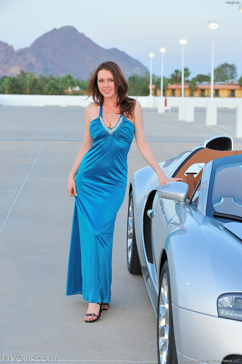 Megan Loxx Redhead Amateur Model In Luxury Sports Car