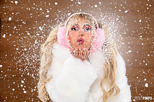 Lilly Bell Gets Frisky As a Snow Angel at Cherry Pimps