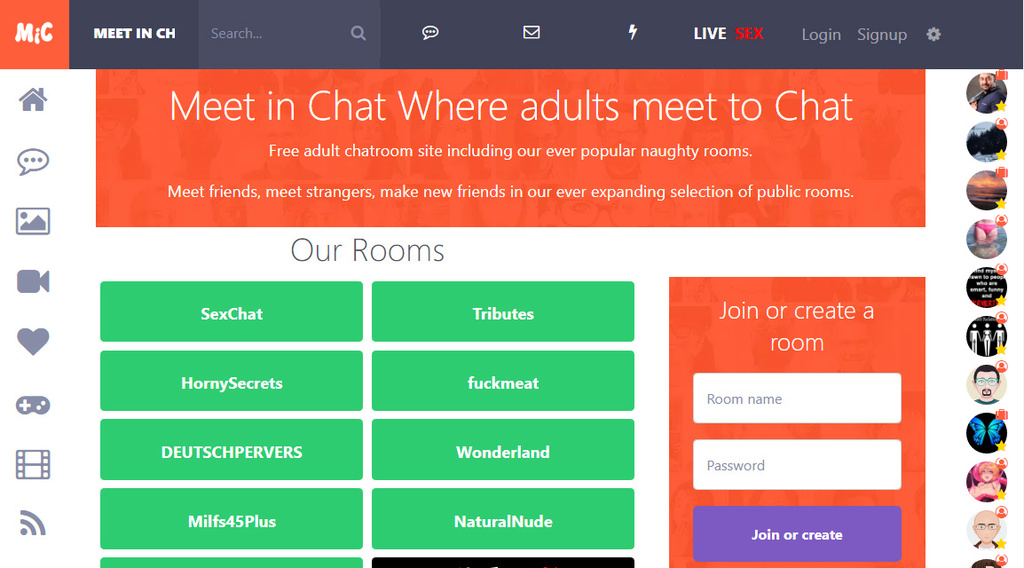 Meet in Chat Adult Chatrooms